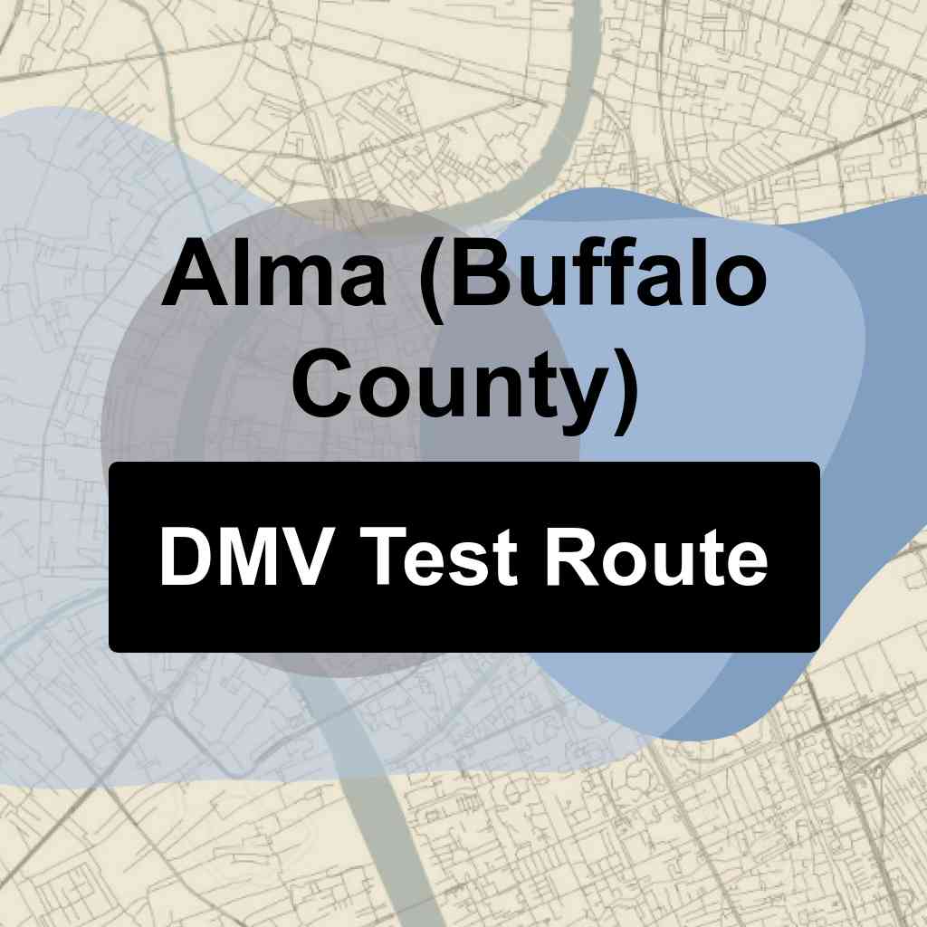 Alma (Buffalo County), Wisconsin DMV Driving Test Routes