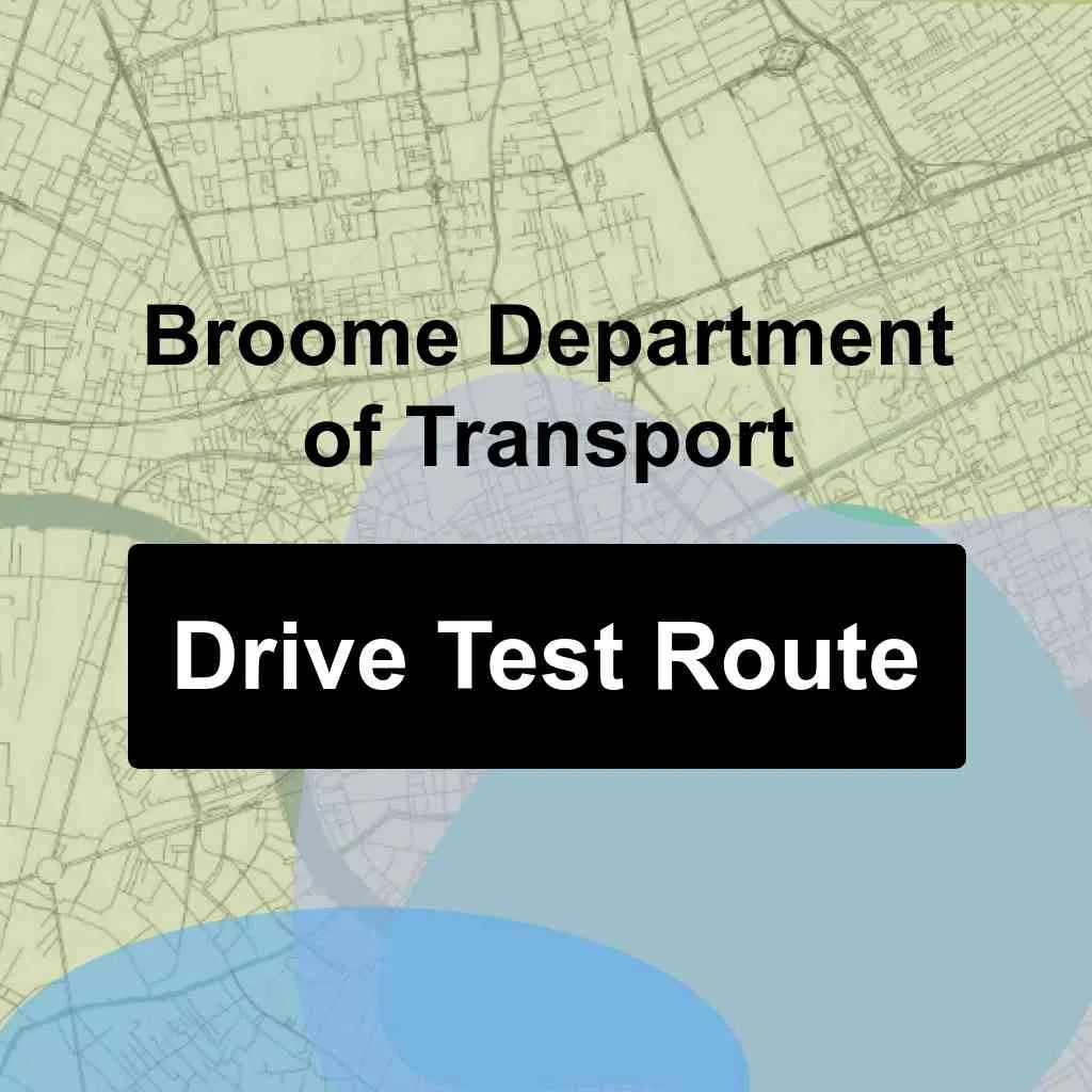 Broome Department of Transport, Western Australia (WA) Driving Test Routes