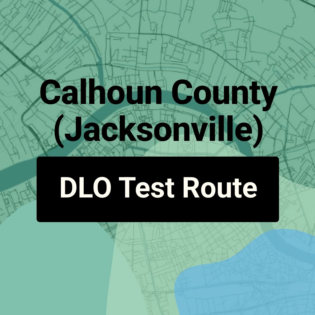 Calhoun County (Jacksonville) Alabama DLO Driving Test Routes