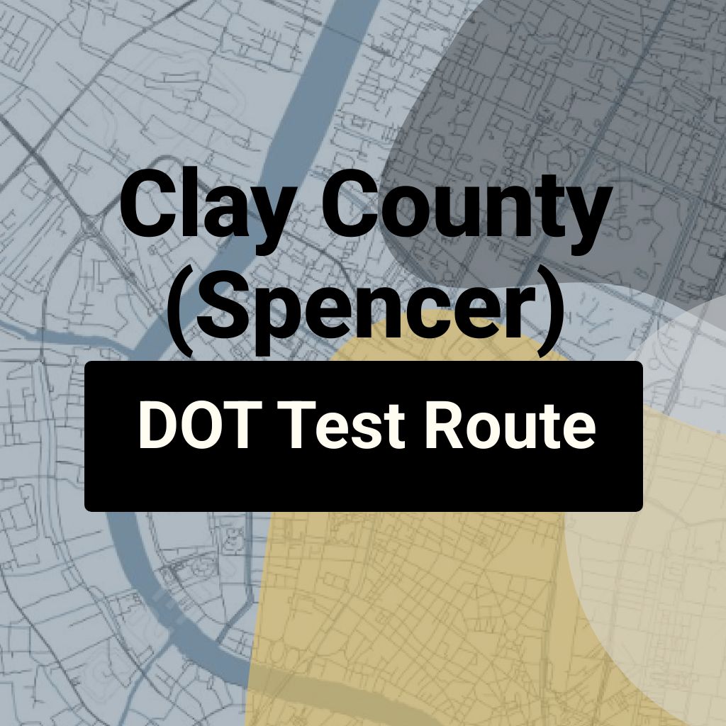Clay County (Spencer), Iowa DOT Driving Test Routes