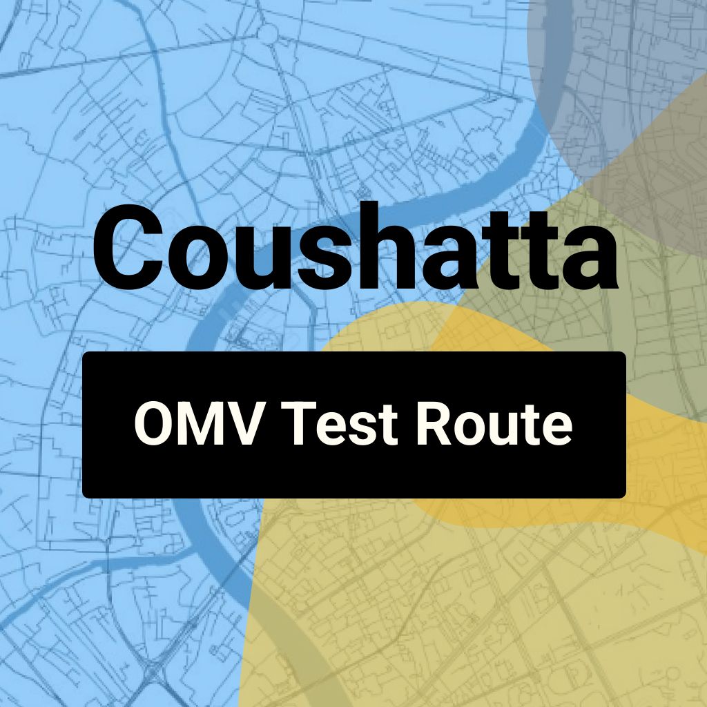 Coushatta, Louisiana OMV Driving Test Routes