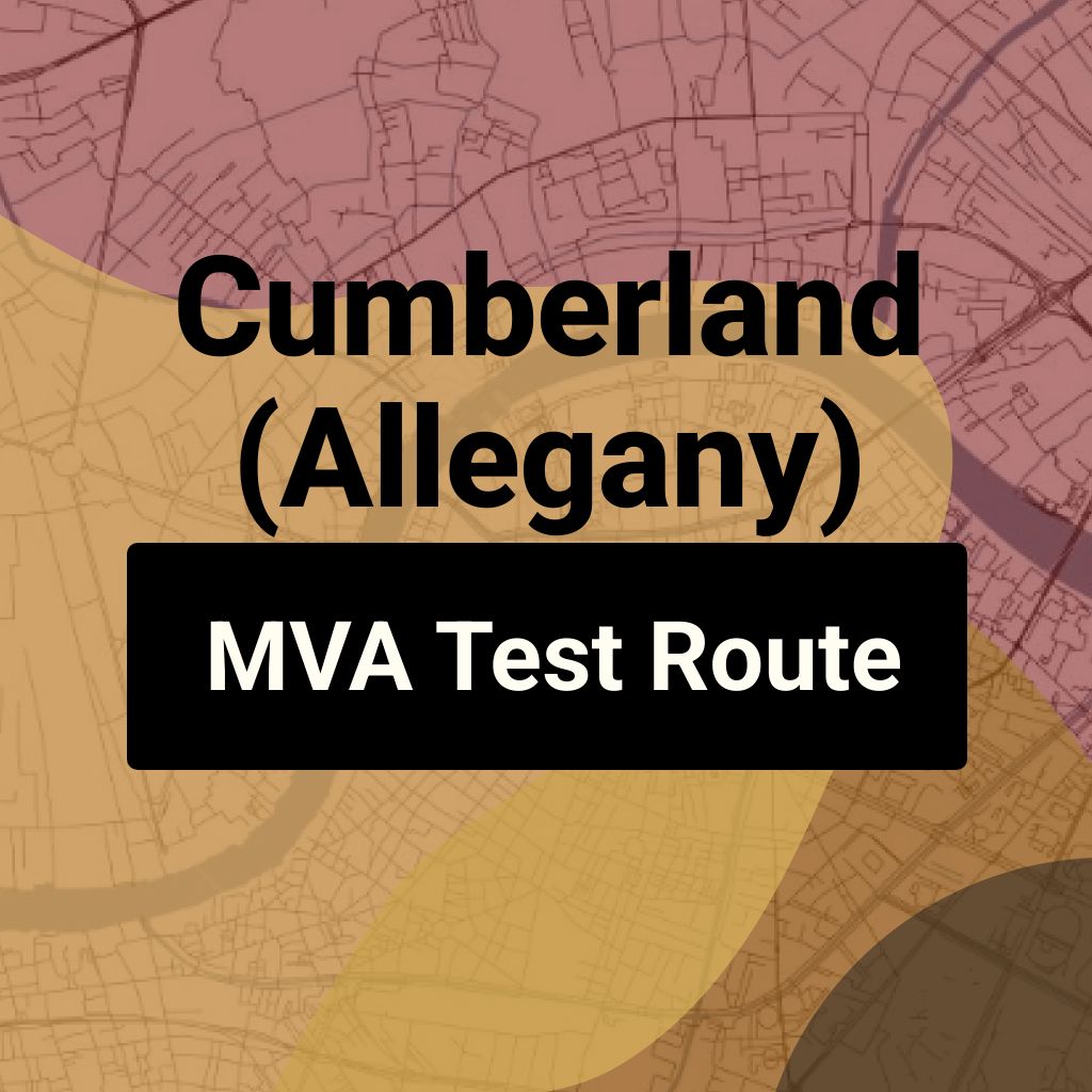 Cumberland (Allegany), Maryland MVA Driving Test Routes