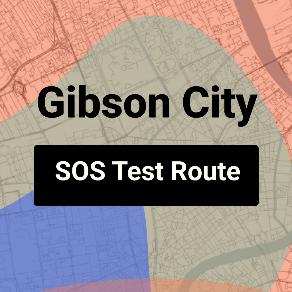 Gibson City, Illinois SOS Driving Test Routes