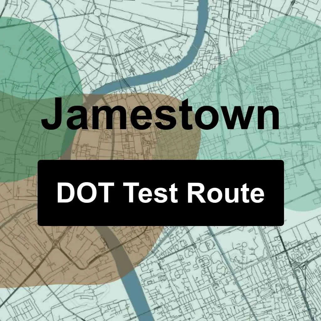Jamestown, North Dakota DOT Driving Test Routes