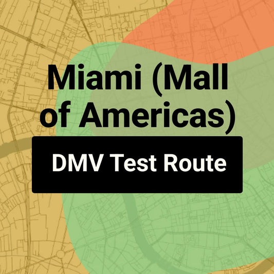 Miami (Mall of Americas), Florida DMV Driving Test Routes
