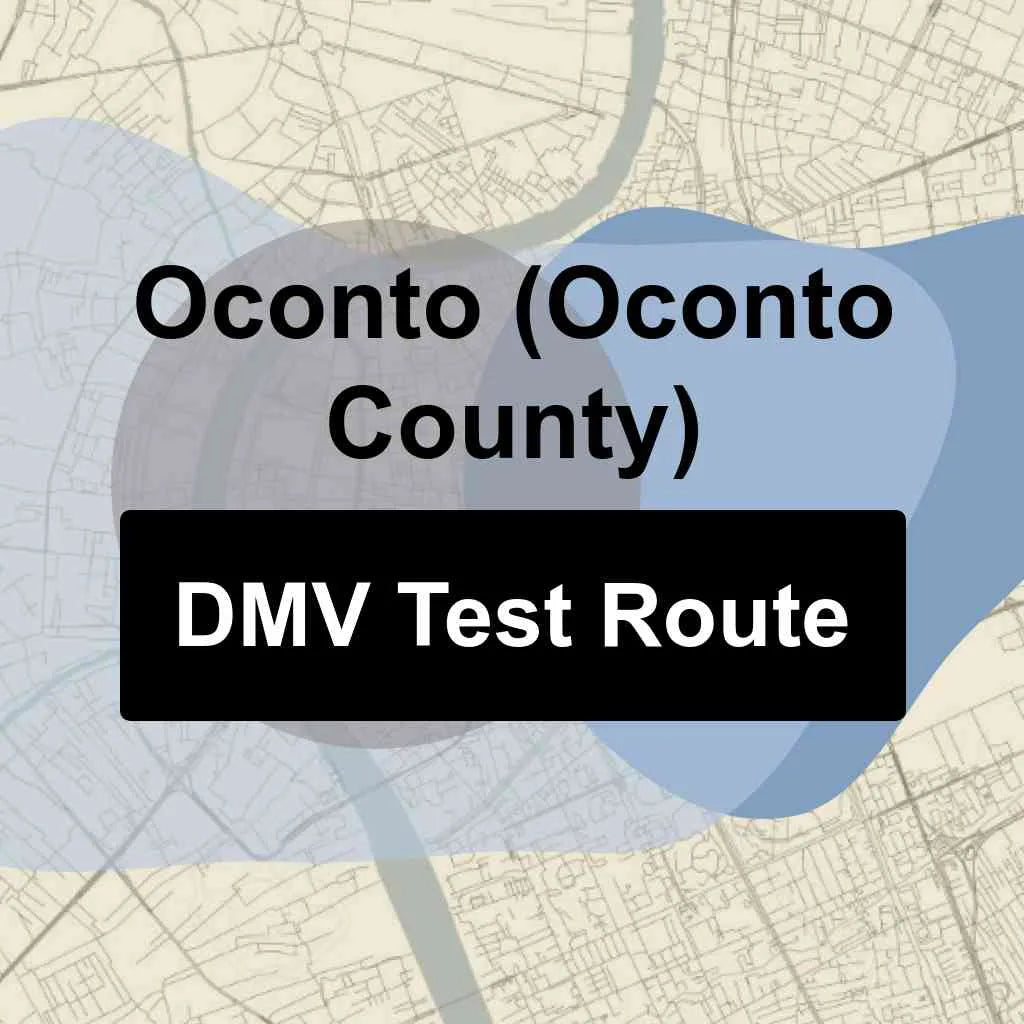 Oconto (Oconto County), Wisconsin DMV Driving Test Routes