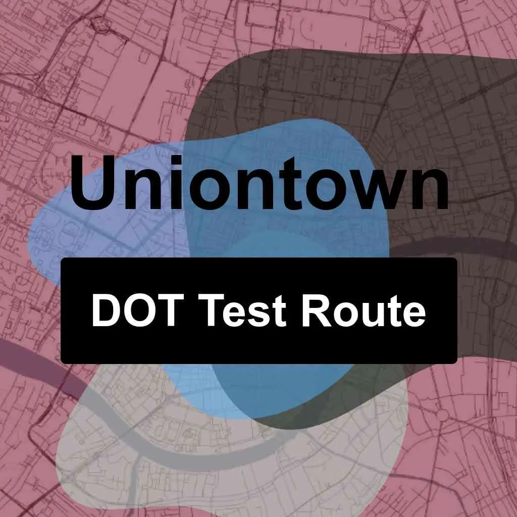 Uniontown, Pennsylvania DOT Driving Test Routes