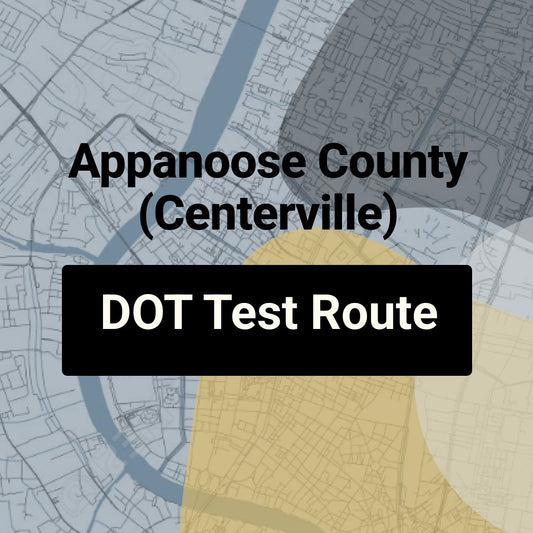 Appanoose County (Centerville), Iowa DOT Driving Test Routes