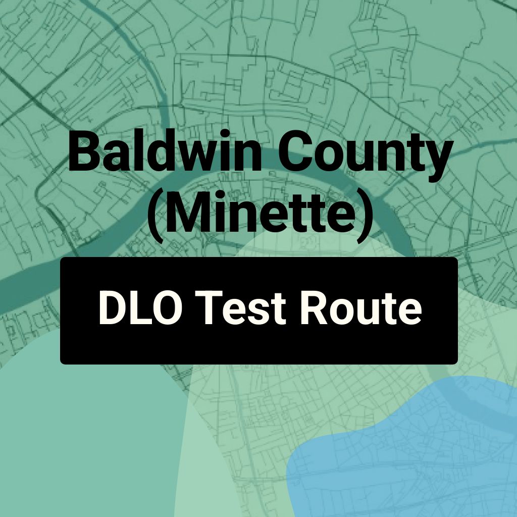 Baldwin County (Minette) Alabama DLO Driving Test Routes