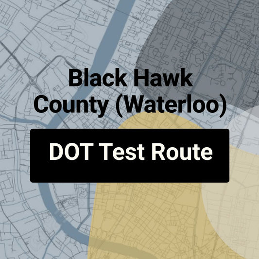 Black Hawk County (Waterloo), Iowa DOT Driving Test Routes