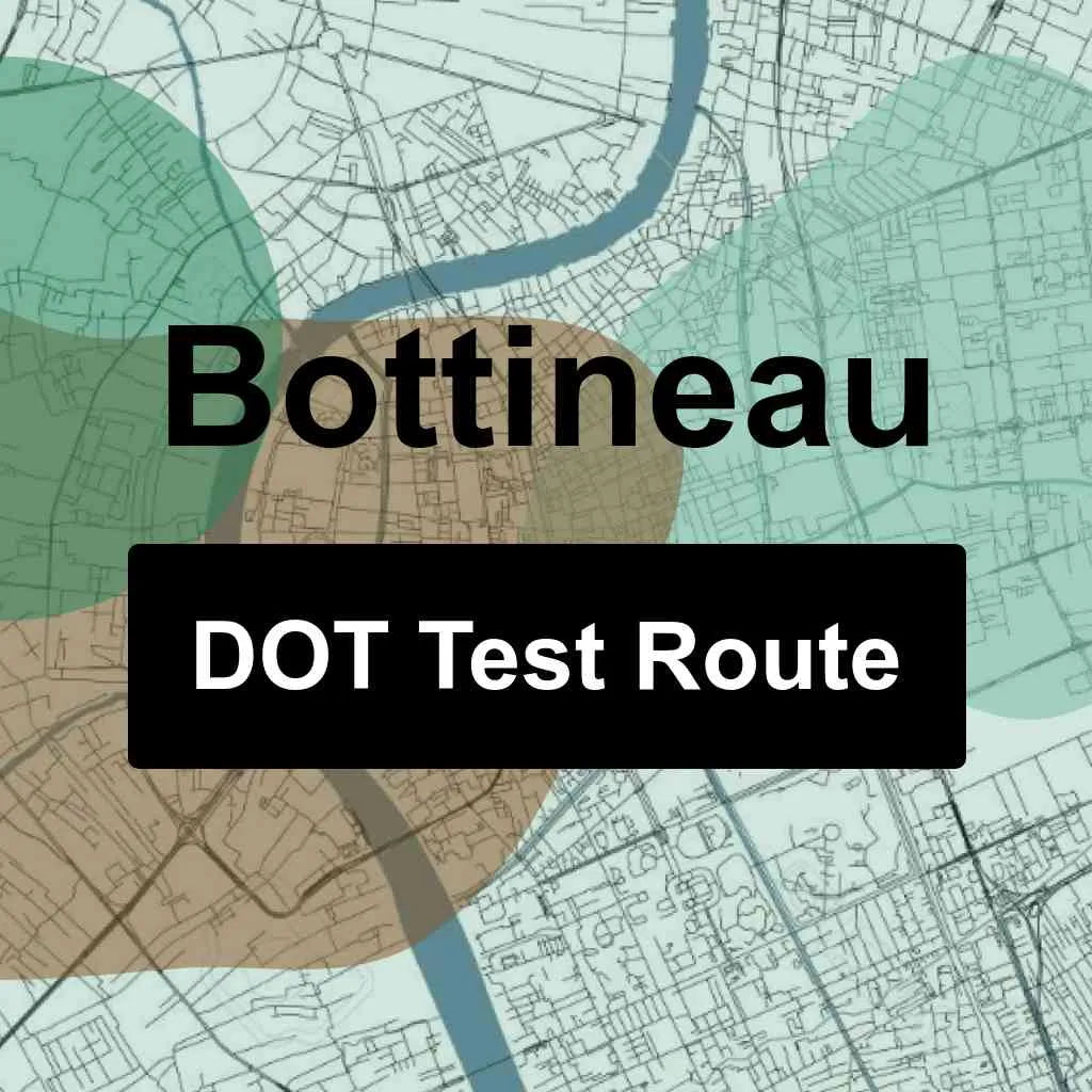 Bottineau, North Dakota DOT Driving Test Routes
