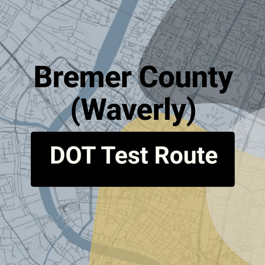 Bremer County (Waverly), Iowa DOT Driving Test Routes
