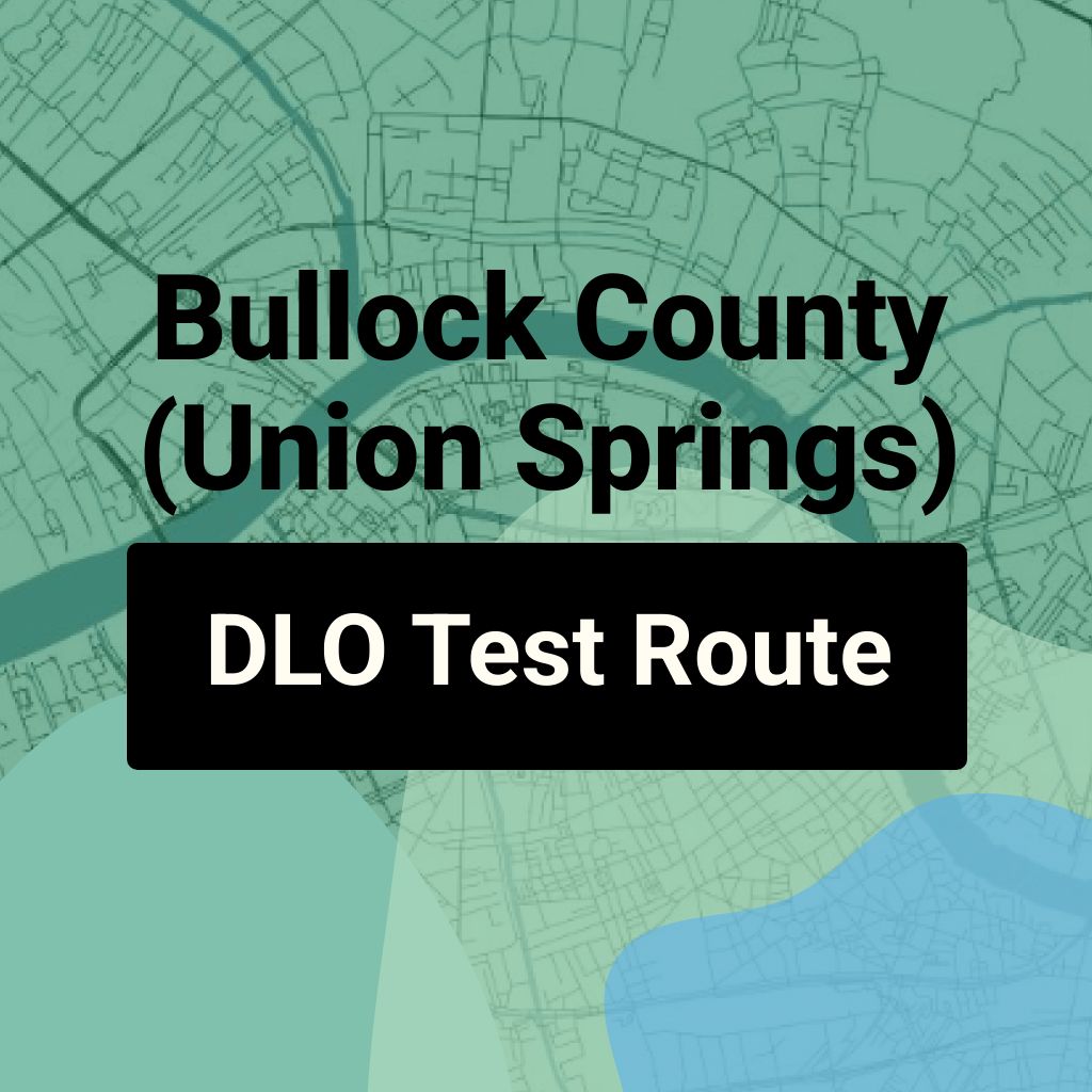 Bullock County (Union Springs) Alabama DLO Driving Test Routes