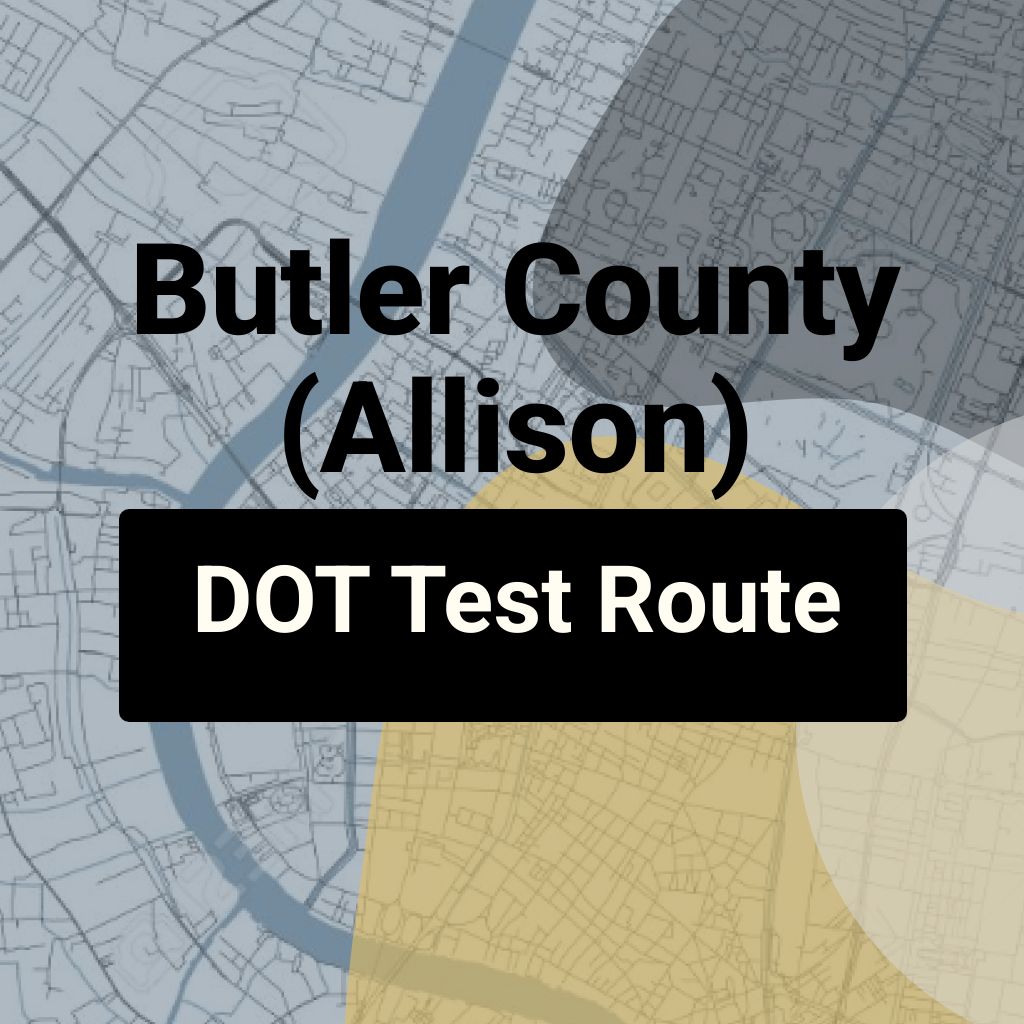 Butler County (Allison), Iowa DOT Driving Test Routes