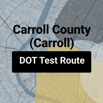 Carroll County (Carroll), Iowa DOT Driving Test Routes
