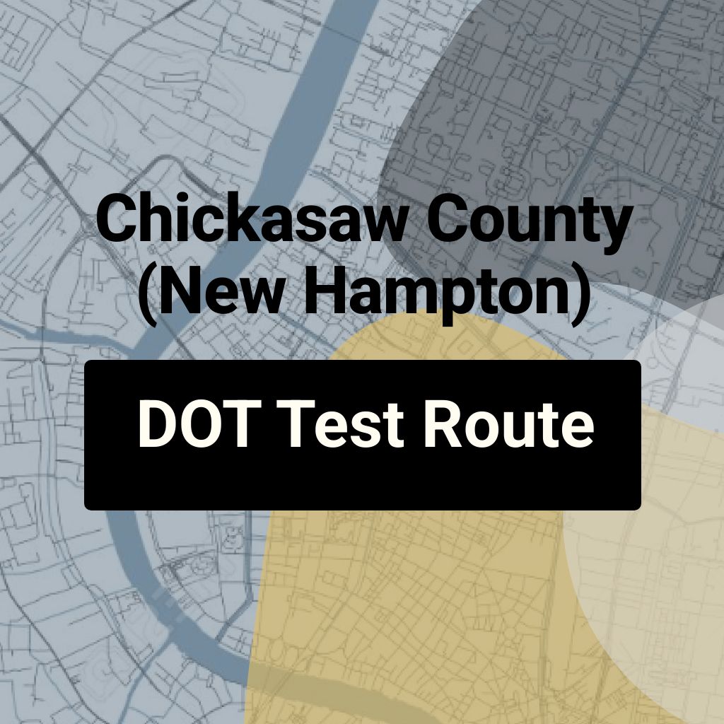 Chickasaw County (New Hampton), Iowa DOT Driving Test Routes