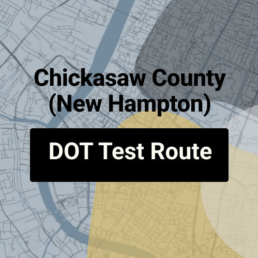 Chickasaw County (New Hampton), Iowa DOT Driving Test Routes