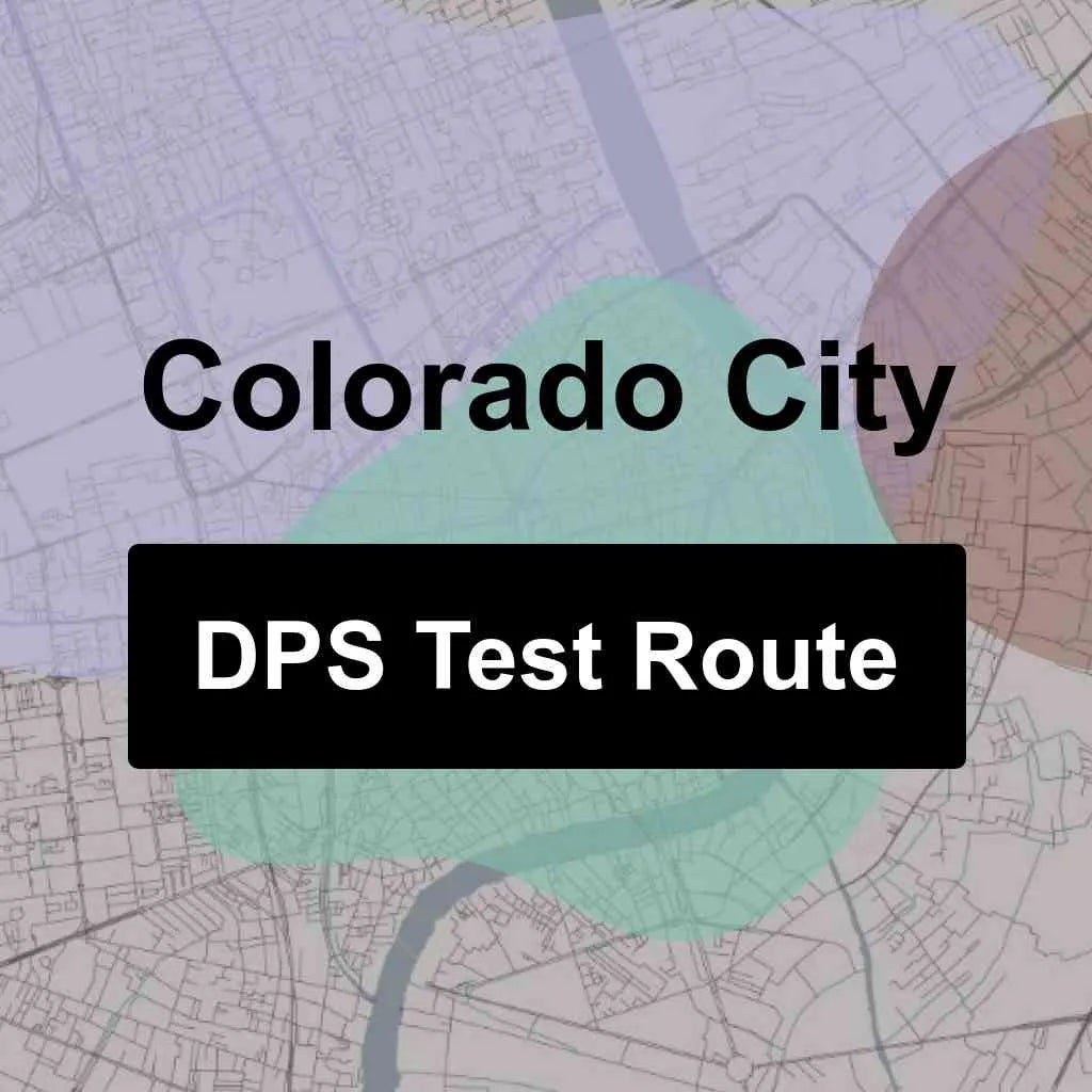Colorado City, Texas DPS Driving Test Routes