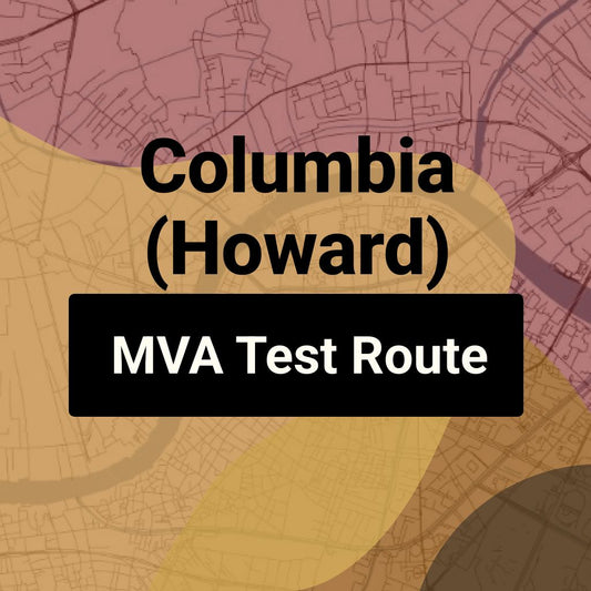 Columbia (Howard), Maryland MVA Driving Test Routes