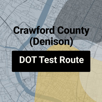 Crawford County (Denison), Iowa DOT Driving Test Routes