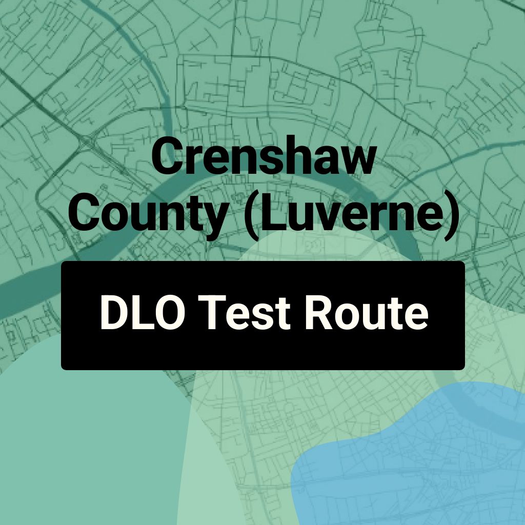 Crenshaw County (Luverne) Alabama DLO Driving Test Routes