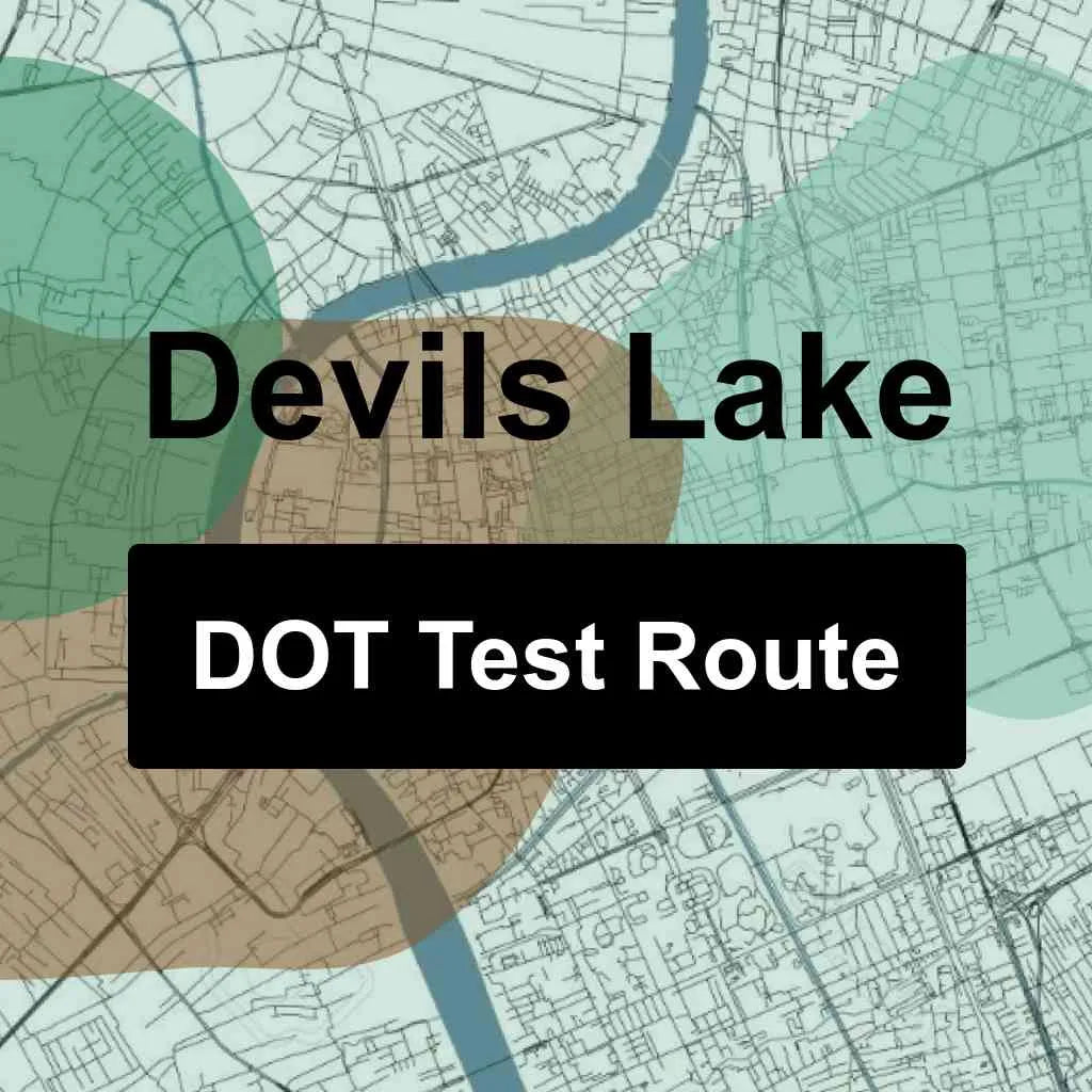Devils Lake, North Dakota DOT Driving Test Routes