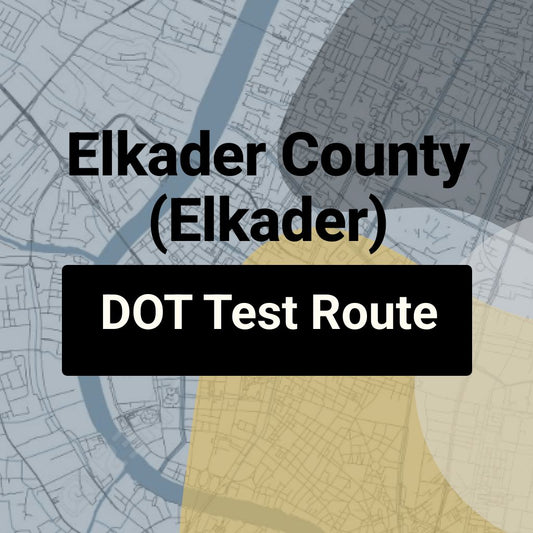 Elkader County (Elkader), Iowa DOT Driving Test Routes