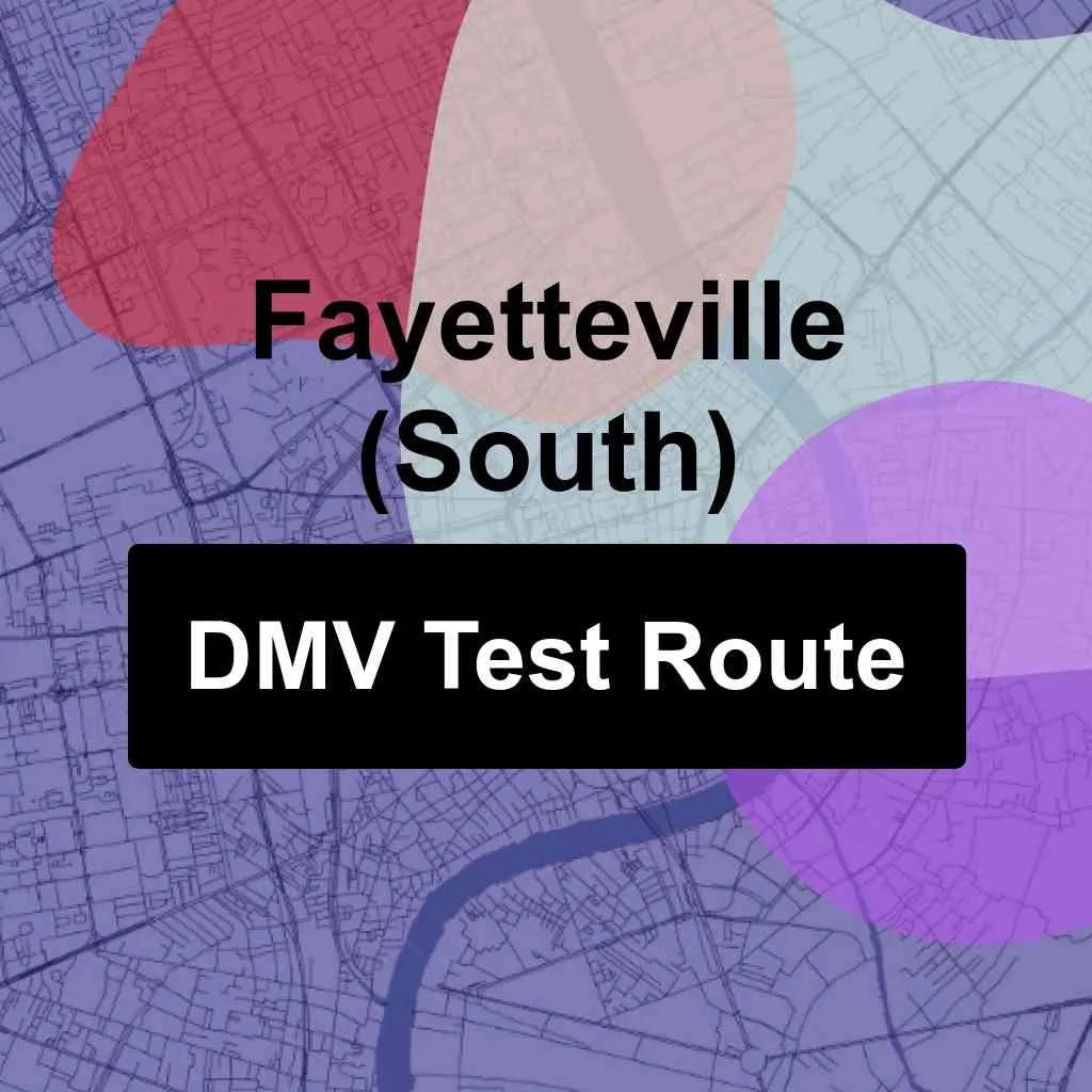 Fayetteville (South), North Carolina DMV Driving Test Routes