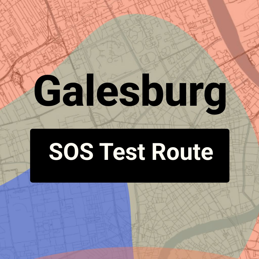 Galesburg, Illinois SOS Driving Test Routes