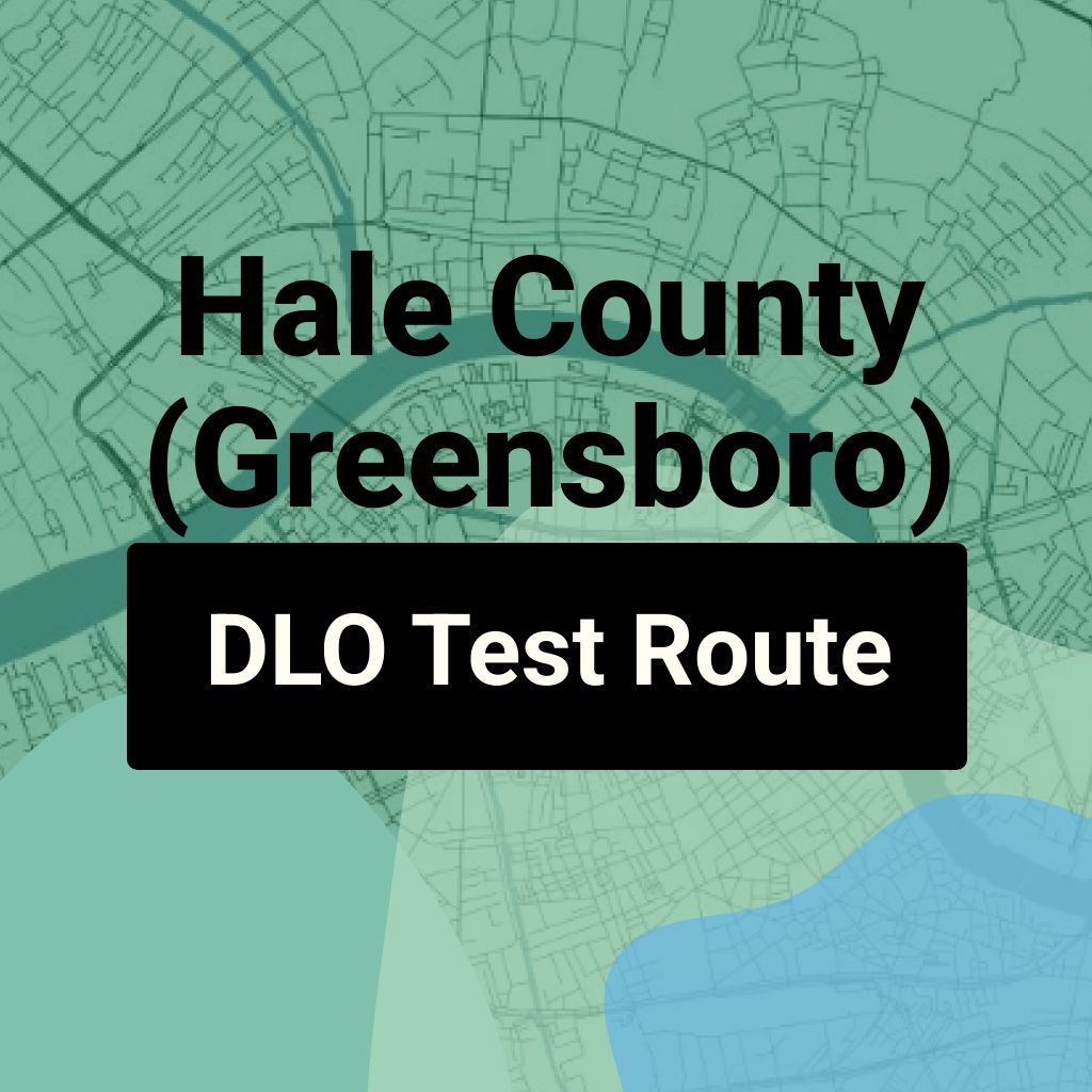 Hale County (Greensboro) Alabama DLO Driving Test Routes