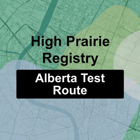 High Prairie Registry, Alberta AMA Driving Test Routes