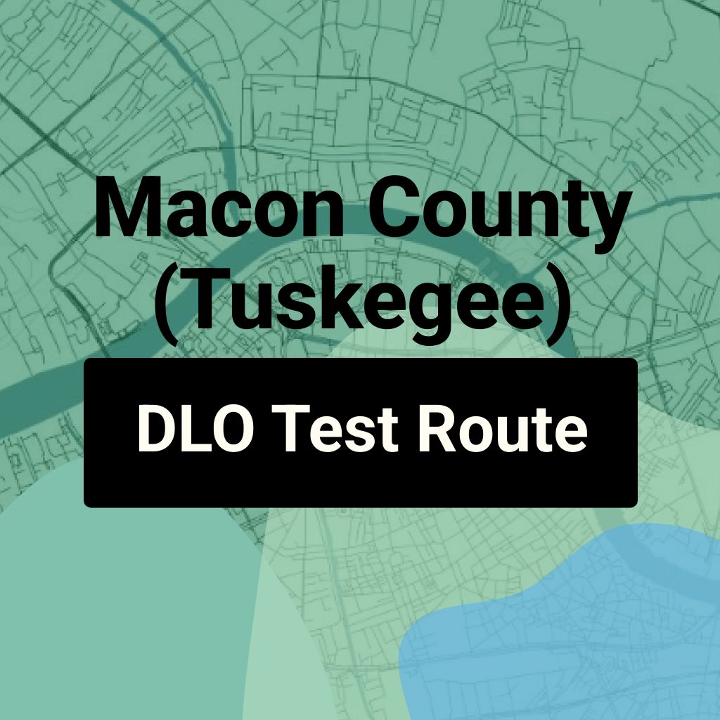 Macon County (Tuskegee) Alabama DLO Driving Test Routes
