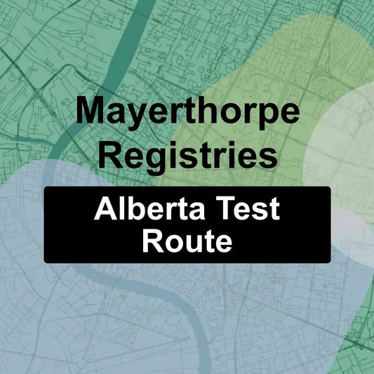 Mayerthorpe Registries Inc., Alberta AMA Driving Test Routes
