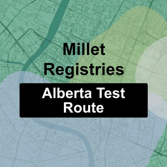 Millet Registries, Alberta AMA Driving Test Routes