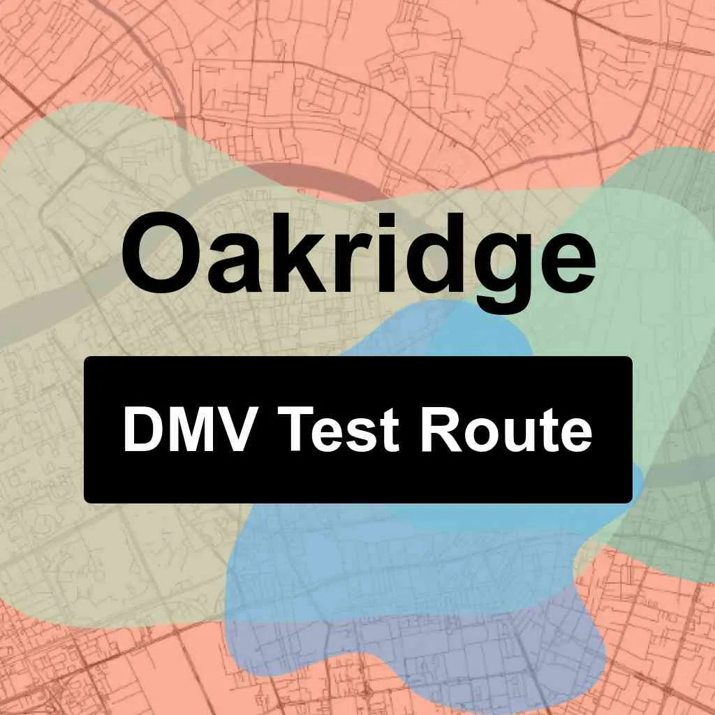 Oakridge, Oregon DMV Driving Test Routes