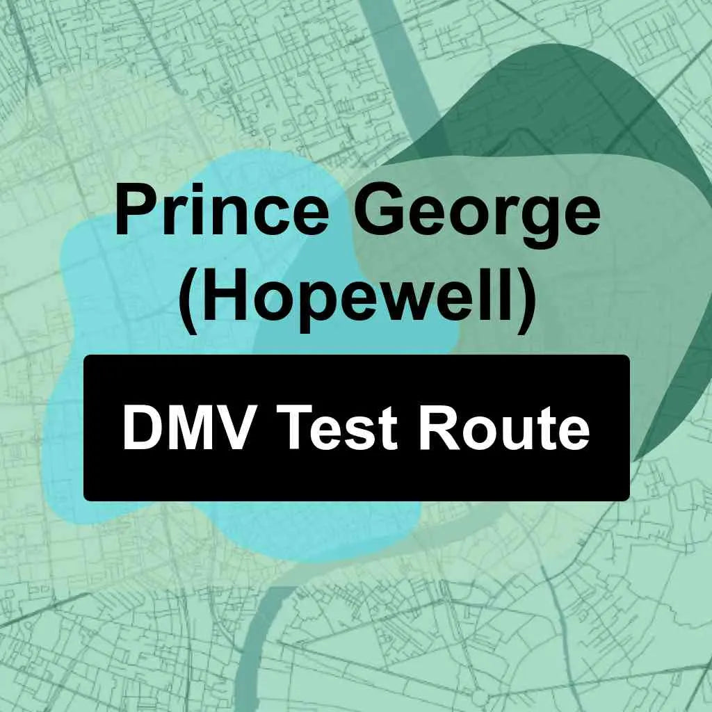 Prince George (Hopewell), Virginia DMV Driving Test Routes