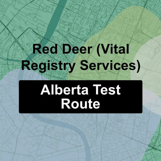 Red Deer (Vital Registry Services Ltd), Alberta AMA Driving Test Routes