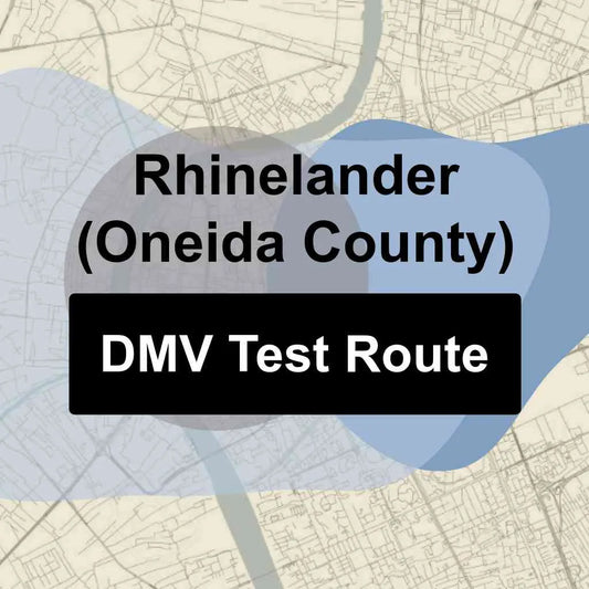 Rhinelander (Oneida County), Wisconsin DMV Driving Test Routes