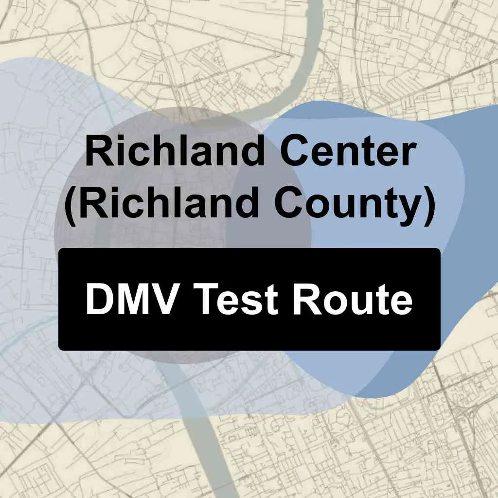Richland Center (Richland County), Wisconsin DMV Driving Test Routes