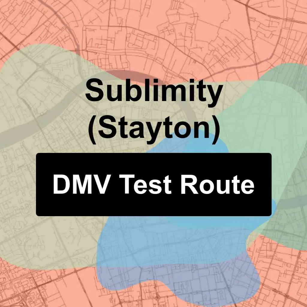 Sublimity (Stayton), Oregon DMV Driving Test Routes