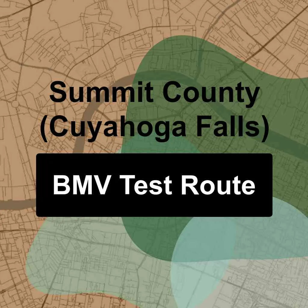 Summit County (Cuyahoga Falls), Ohio BMV Driving Test Routes