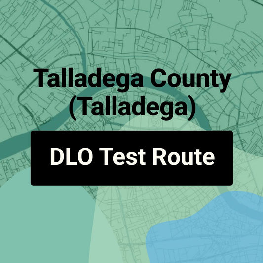 Talladega County (Talladega) Alabama DLO Driving Test Routes