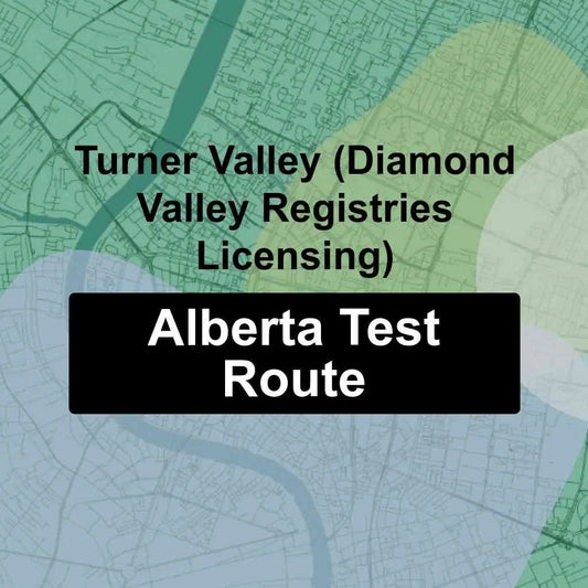 Turner Valley (Diamond Valley Registries & Licensing), Alberta AMA Driving Test Routes