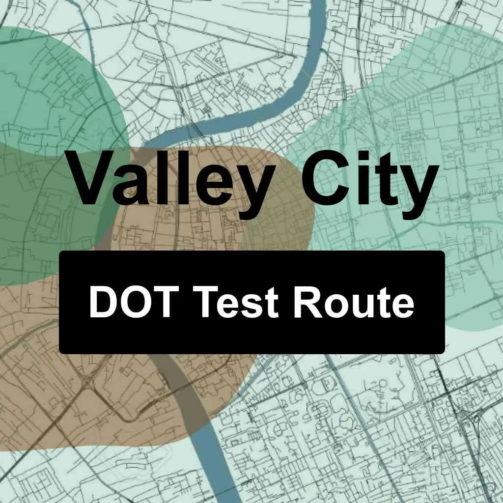 Valley City, North Dakota DOT Driving Test Routes