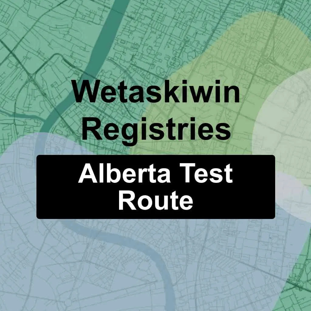 Wetaskiwin Registries, Alberta AMA Driving Test Routes