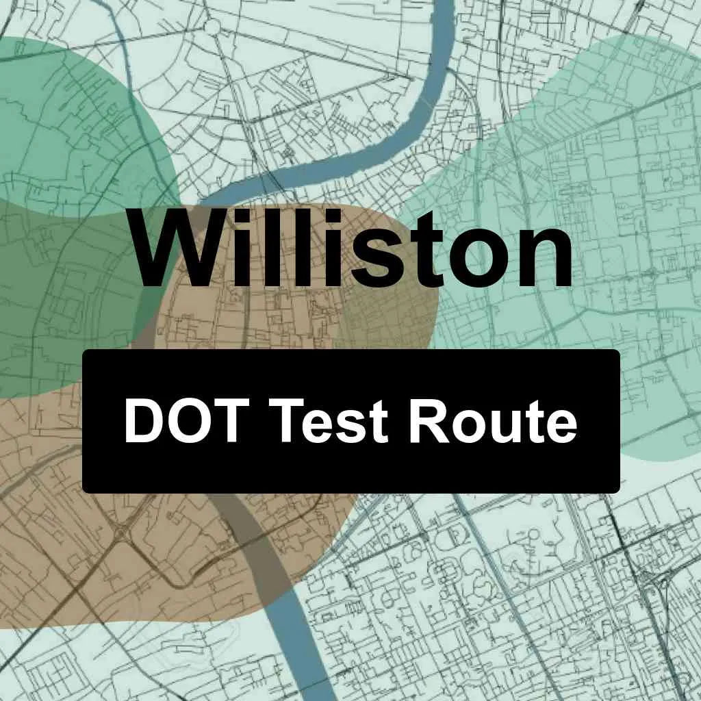 Williston, North Dakota DOT Driving Test Routes